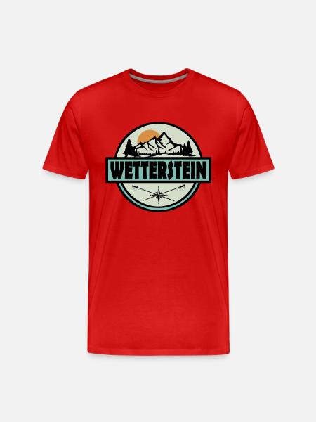 Wetterstein - Männer Premium Bio T-Shirt - Rot