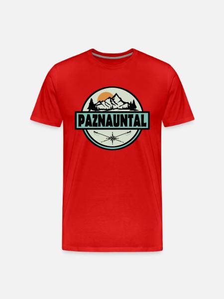 Paznauntal - Männer Premium Bio T-Shirt - Rot