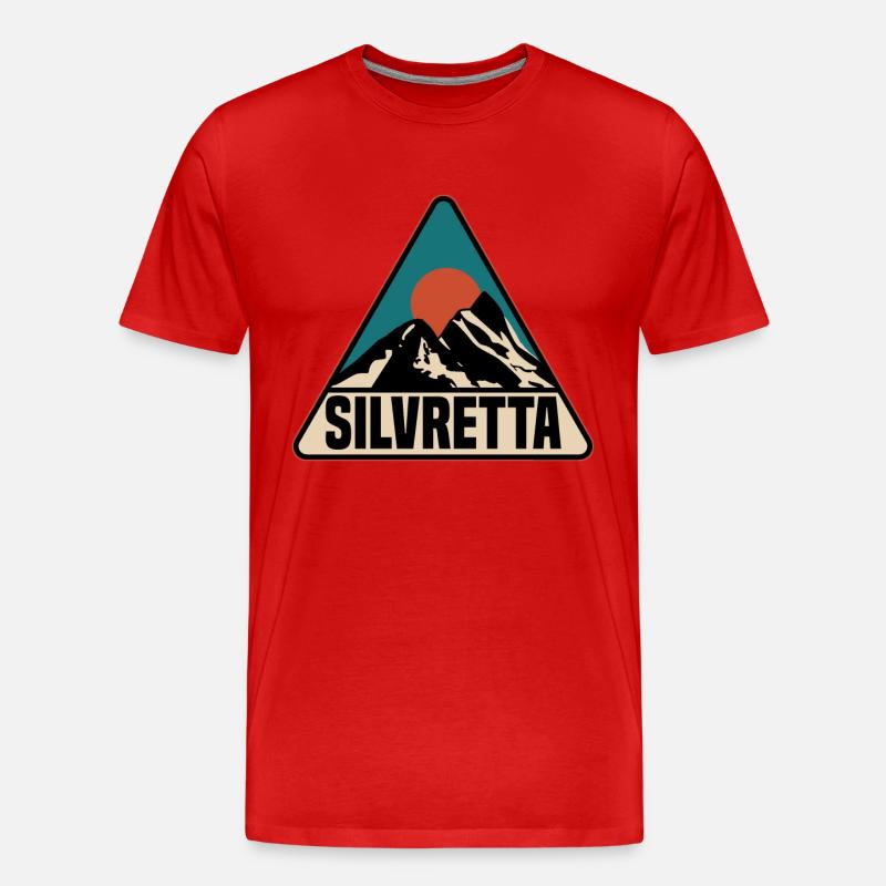 Silvretta - Männer Premium Bio T-Shirt - Rot