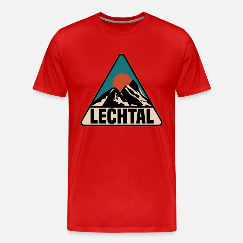 Lechtal - Männer Premium Bio T-Shirt - Rot