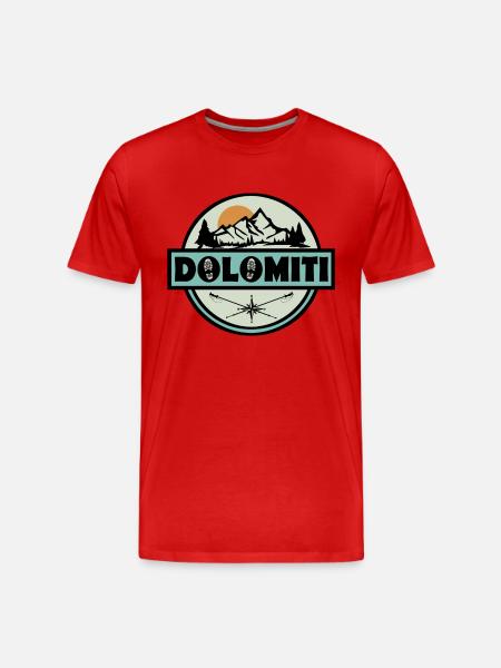 Dolomiten Dolomiti - Männer Premium Bio T-Shirt - Rot
