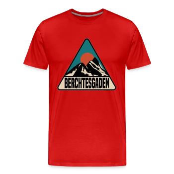 Berchtesgaden - Männer Premium Bio T-Shirt - Rot - Vorne - Damien (186cm)