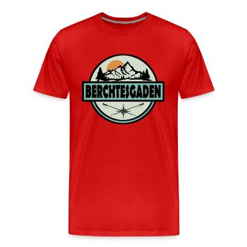 Berchtesgaden - Männer Premium Bio T-Shirt - Rot - Vorne - Damien (186cm)