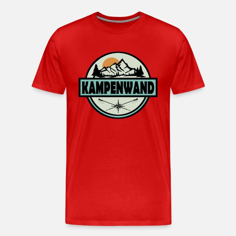 Kampenwand - Männer Premium Bio T-Shirt - Rot