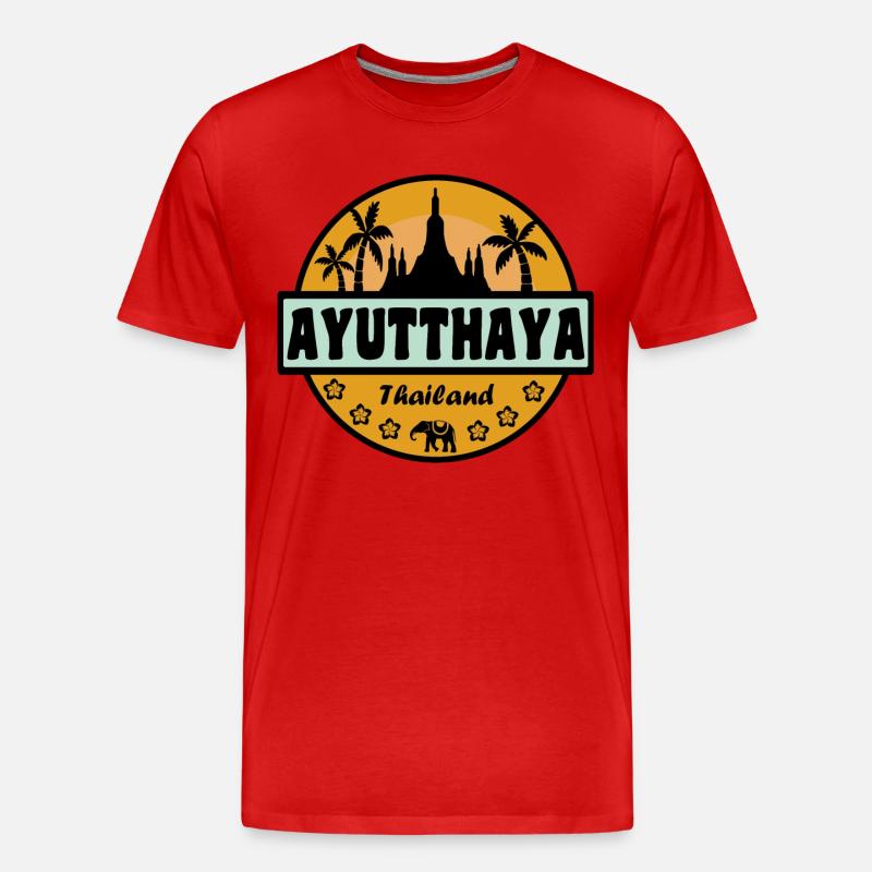 Ayutthaya Thailand - Männer Premium Bio T-Shirt - Rot