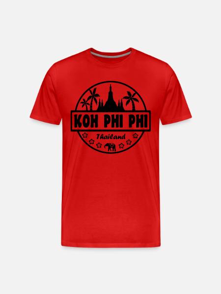 Koh Phi Phi Thaïlande - T-shirt bio Premium Homme - rouge