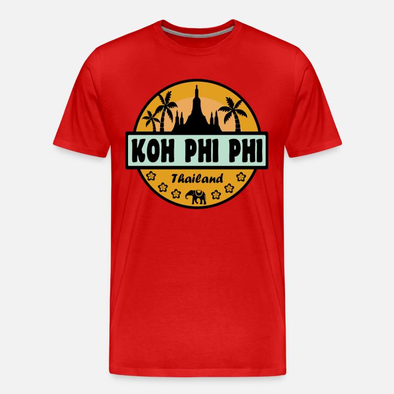 Koh Phi Phi Thailand - Men's Premium Organic T-Shirt - red