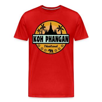 Koh Phangan Thailand - Männer Premium Bio T-Shirt - Rot - Vorne - Damien (186cm)