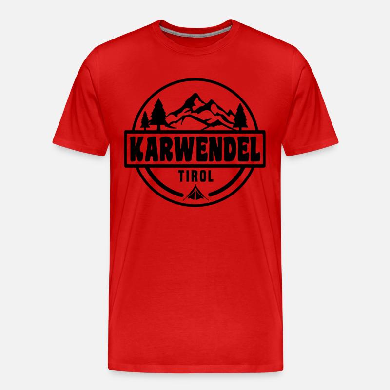 Karwendel - Männer Premium Bio T-Shirt - Rot