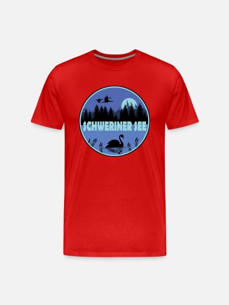 Schweriner See - Männer Premium Bio T-Shirt - Rot