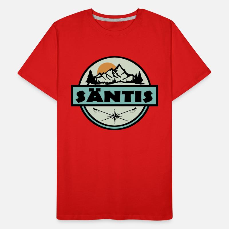 Säntis Schweiz Männer Premium Bio T-Shirt