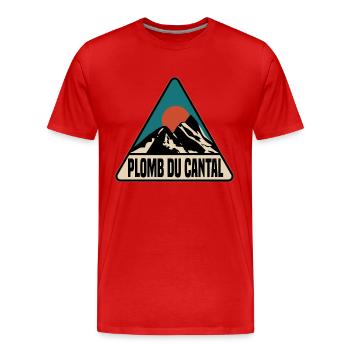 Plomb de Cantal - T-shirt bio Premium Homme - rouge - Devant - Damien (186cm)