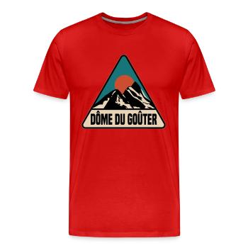 Dôme de Gouter - T-shirt bio Premium Homme - rouge - Devant - Damien (186cm)