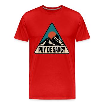 Puy de sancy - T-shirt bio Premium Homme - rouge - Devant - Damien (186cm)
