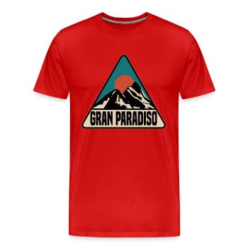 Grand Paradis - T-shirt bio Premium Homme - rouge - Devant - Damien (186cm)