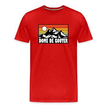 Dôme de Gouter - T-shirt bio Premium Homme - rouge - Devant - Damien (186cm)