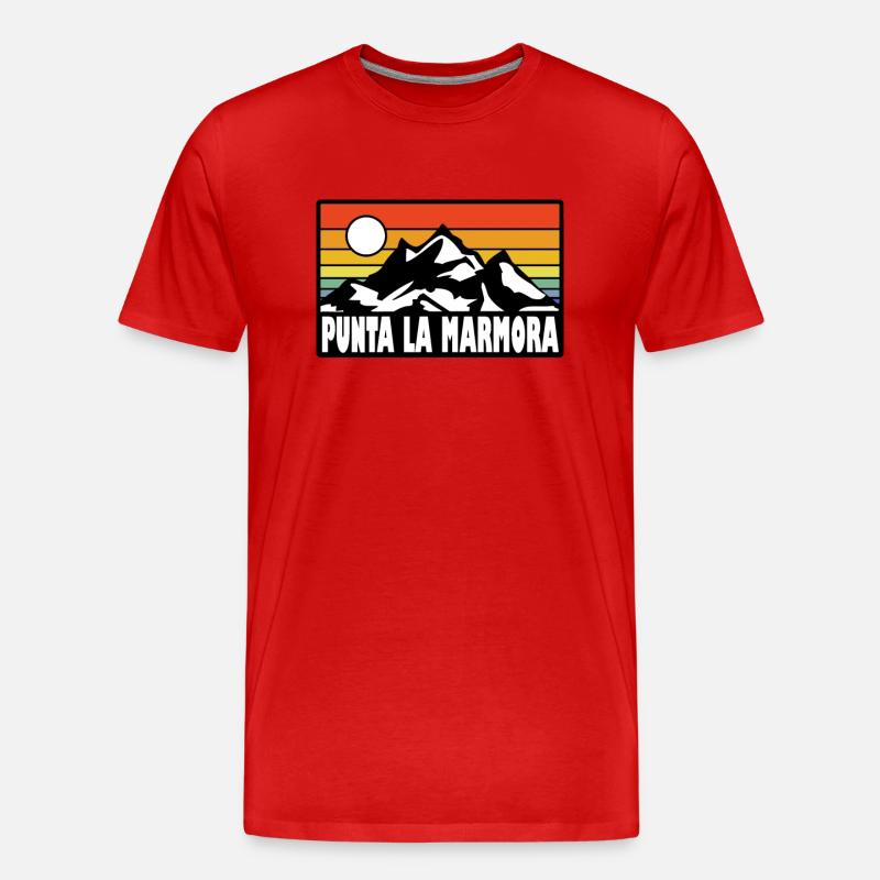 Punta La Marmora - Männer Premium Bio T-Shirt - Rot