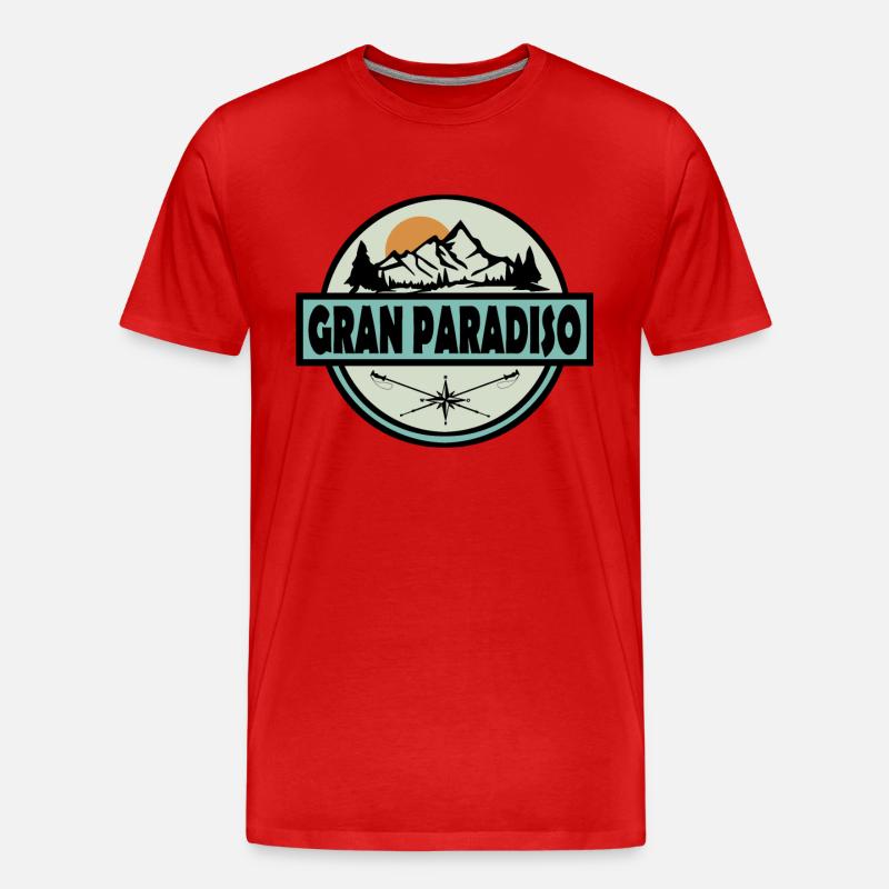 Gran Paradiso - Männer Premium Bio T-Shirt - Rot
