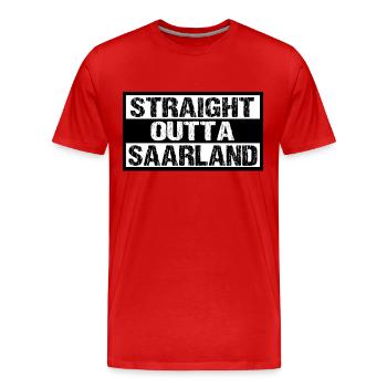 Saarland - Männer Premium Bio T-Shirt - Rot - Vorne - Damien (186cm)
