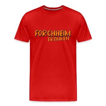 Forchheim - Männer Premium Bio T-Shirt - Rot - Vorne - Damien (186cm)