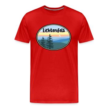 Lichtenfels - Männer Premium Bio T-Shirt - Rot - Vorne - Damien (186cm)