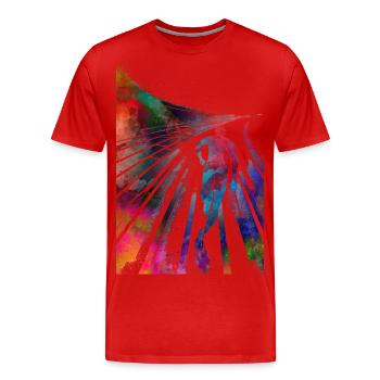 Läufersport #jogging - Männer Premium Bio T-Shirt - Rot - Vorne - Damien (186cm)