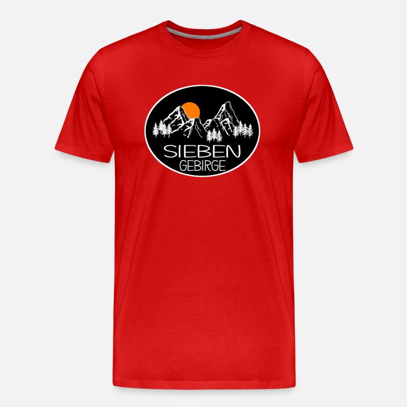 Siebengebirge - Männer Premium Bio T-Shirt - Rot