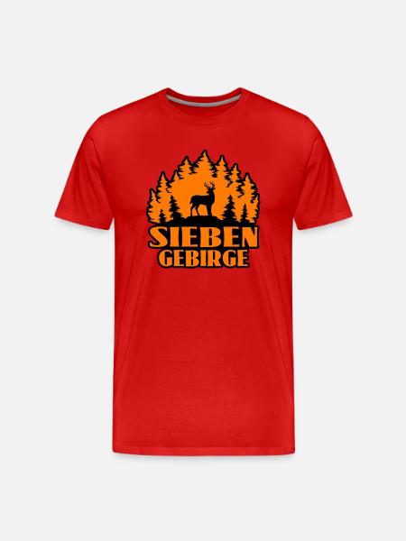 Siebengebirge - Männer Premium Bio T-Shirt - Rot