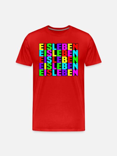 Eisleben - Männer Premium Bio T-Shirt - Rot