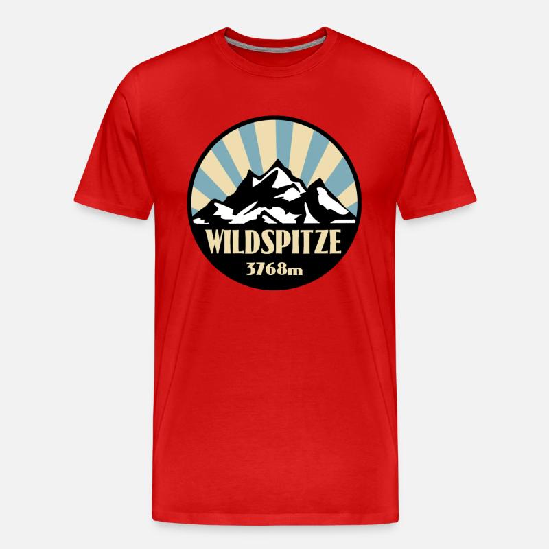 Wildspitze - Männer Premium Bio T-Shirt - Rot