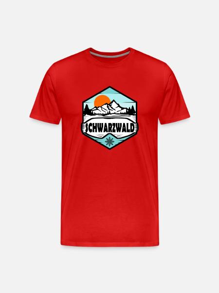 Schwarzwald - Männer Premium Bio T-Shirt - Rot