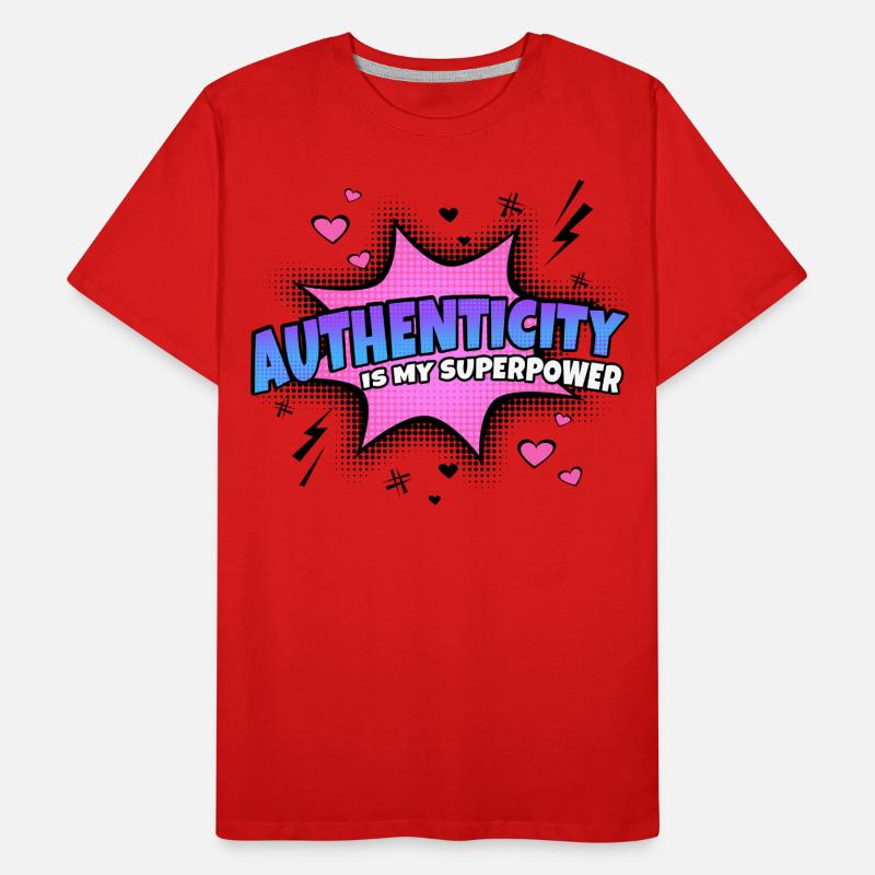 L’authenticité est mon trait de caractère T-shirt bio Premium Homme
