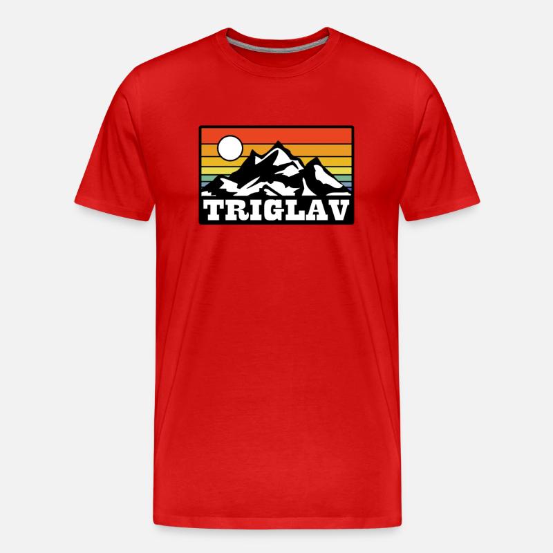 Triglav - Männer Premium Bio T-Shirt - Rot