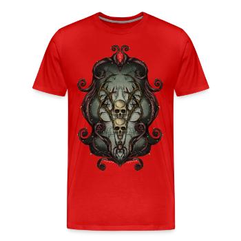 Frame Skull - Men's Premium Organic T-Shirt - red - Front - Damien (186cm)