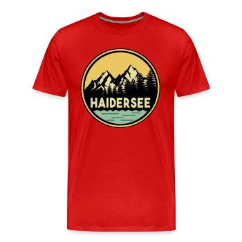 Lac Haidersee - T-shirt bio Premium Homme - rouge - Devant - Damien (186cm)