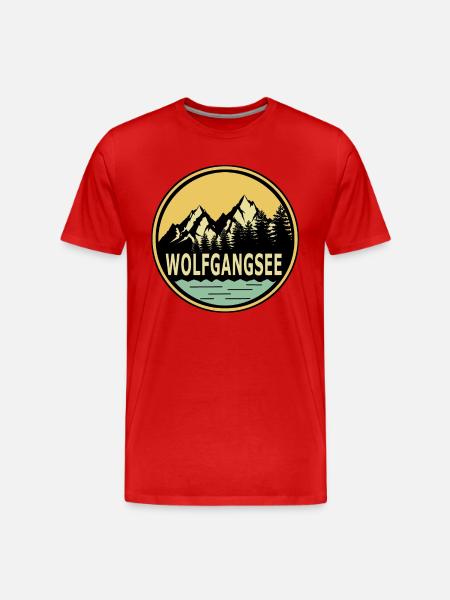 Wolfgangsee - Männer Premium Bio T-Shirt - Rot