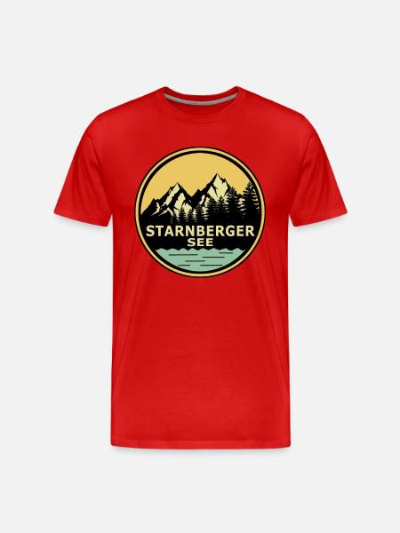Starnberger See - Männer Premium Bio T-Shirt - Rot