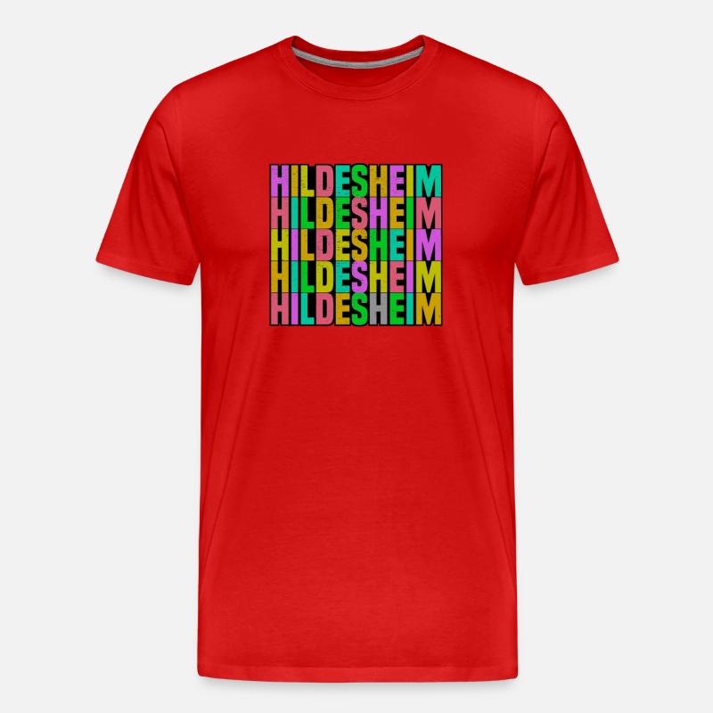 Hildesheim - Männer Premium Bio T-Shirt - Rot