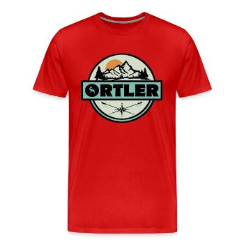 Ortler - T-shirt bio Premium Homme - rouge - Devant - Damien (186cm)