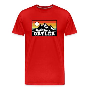 Ortler - T-shirt bio Premium Homme - rouge - Devant - Damien (186cm)