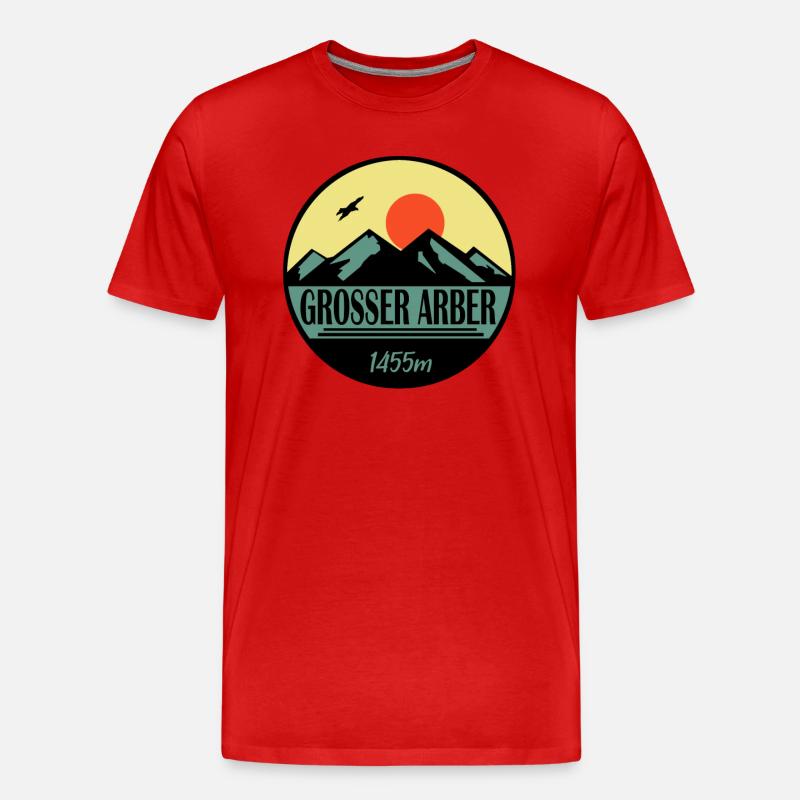 Großer Arber - Männer Premium Bio T-Shirt - Rot