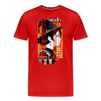 Geometrische Frau Hexe Halloween - Männer Premium Bio T-Shirt - Rot - Vorne - Damien (186cm)