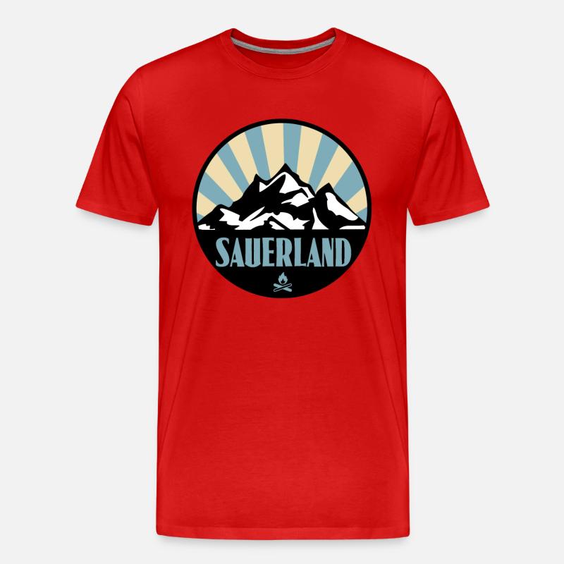 Sauerland - Männer Premium Bio T-Shirt - Rot