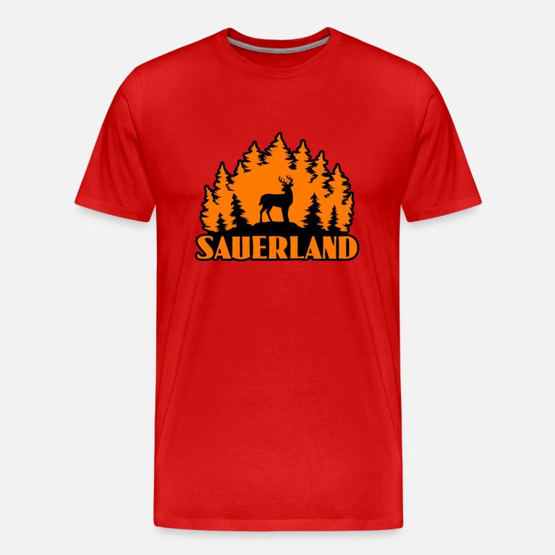 Sauerland - Männer Premium Bio T-Shirt - Rot