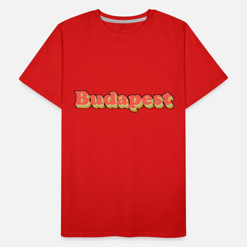Boedapest Mannen premium biologisch T-shirt