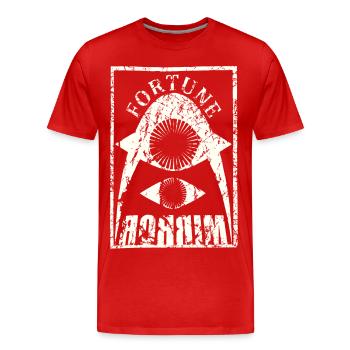 Fortune Mirror used look psychedelic Glück Spiegel - Männer Premium Bio T-Shirt - Rot - Vorne - Damien (186cm)