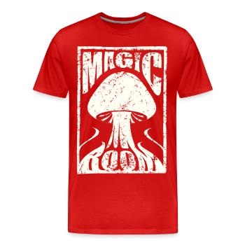Magic Room used look shabby psychedelic Pilz Raum - Männer Premium Bio T-Shirt - Rot - Vorne - Damien (186cm)