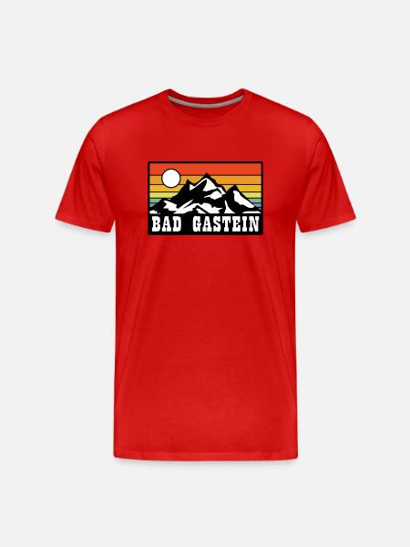 Bad Gastein - Männer Premium Bio T-Shirt - Rot