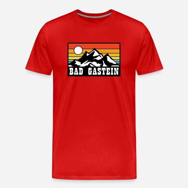 Bad Gastein - Männer Premium Bio T-Shirt - Rot