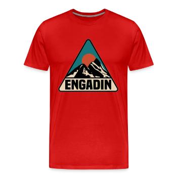 Engadin - Männer Premium Bio T-Shirt - Rot - Vorne - Damien (186cm)